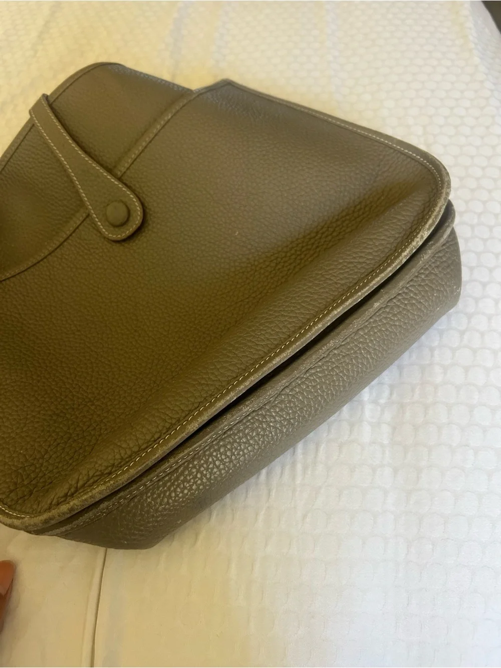 Taupe/Tan Evelyne-Style Crossbody Bag with Wide Strap